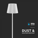 4W(300Lm) LED floor lamp, V-TAC, IP54, DC:5V, 1A-2A, 4400mA BATTERY, white, warm white light 3000K