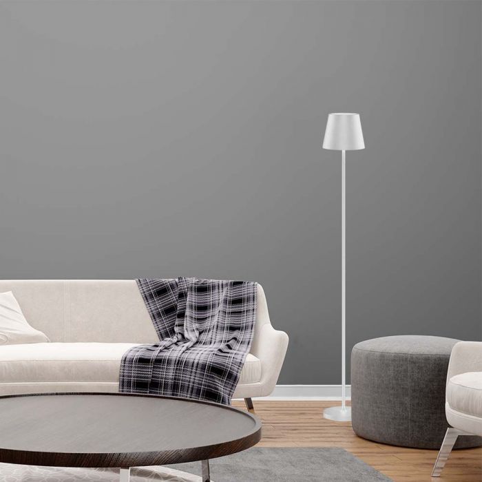 4W(300Lm) LED floor lamp, V-TAC, IP54, DC:5V, 1A-2A, 4400mA BATTERY, white, warm white light 3000K