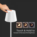 4W(300Lm) LED floor lamp, V-TAC, IP54, DC:5V, 1A-2A, 4400mA BATTERY, white, warm white light 3000K