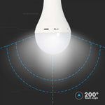 E27 9W(720Lm) LED-lampa med batteri (3h), V-TAC, A70, IP20, neutralvit 4000K