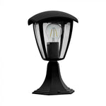 V-TAC Dārza laternas/lampas karkass ar 1xE27 LED spuldzi (spuldze nav iekļauta), vertikāls, melns, IP44