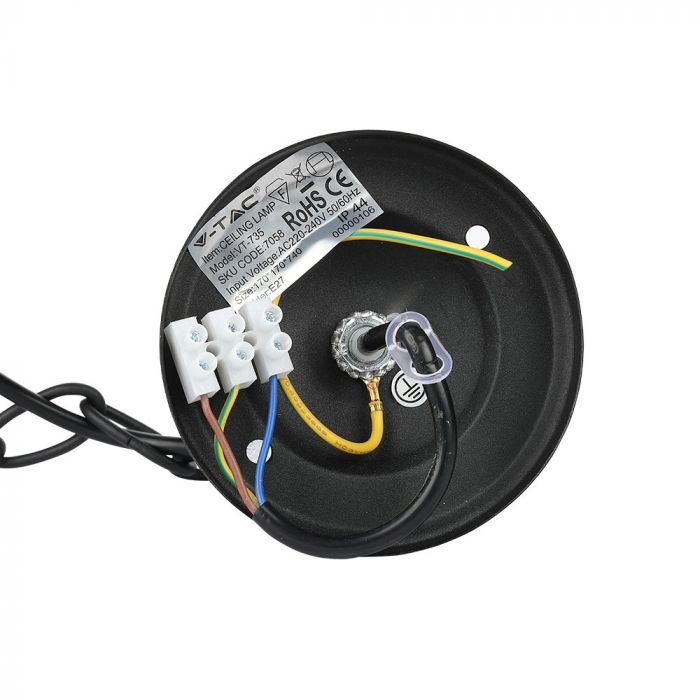 V-TAC Garden lantern/lamp frame with 1xE27 LED bulb (bulb not included), hanging, IP65/IP67, V-TAC