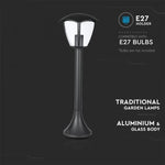 V-TAC Dārza laternas/lampas karkass ar 1xE27 LED spuldzi (spuldze nav iekļauta), vertikāls, H60cm, IP65/IP67