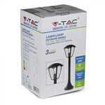 V-TAC Dārza laternas/lampas karkass ar 1xE27 LED spuldzi (spuldze nav iekļauta), vertikāls, H60cm, IP65/IP67