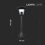 V-TAC Dārza laternas/lampas karkass ar 1xE27 LED spuldzi (spuldze nav iekļauta), vertikāls, H60cm, IP65/IP67