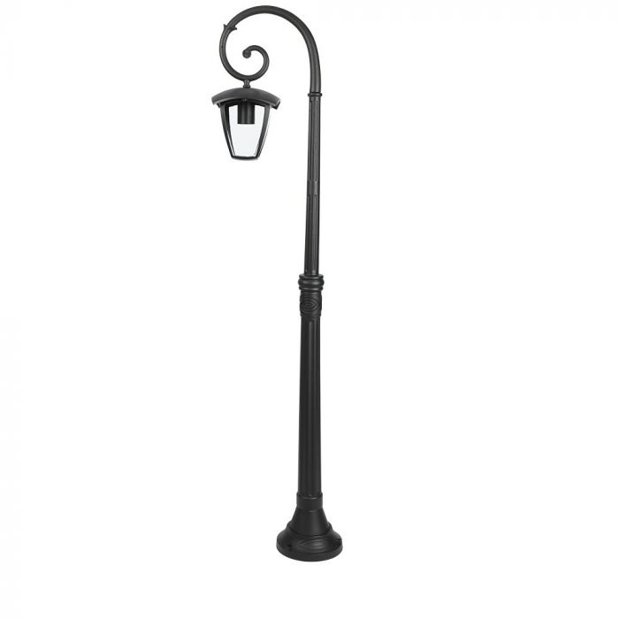 V-TAC Garden lantern/lamp frame with 1xE27 LED bulb (bulb not included), black, vertical, IP65/IP67