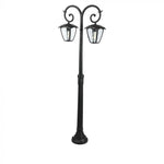 V-TAC Dārza laternas/lampas karkass ar 2xE27 LED spuldzēm (spuldzes nav iekļautas), melns, vertikāls, IP65/IP67
