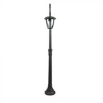 V-TAC Dārza laternas/lampas karkass ar 2xE27 LED spuldzēm (spuldzes nav iekļautas), melns, vertikāls, IP65/IP67