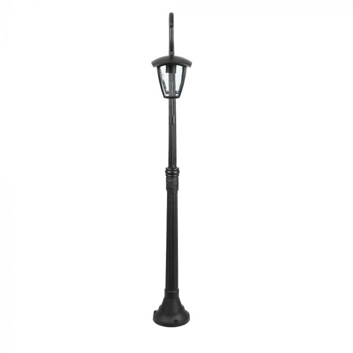 V-TAC Dārza laternas/lampas karkass ar 2xE27 LED spuldzēm (spuldzes nav iekļautas), melns, vertikāls, IP65/IP67