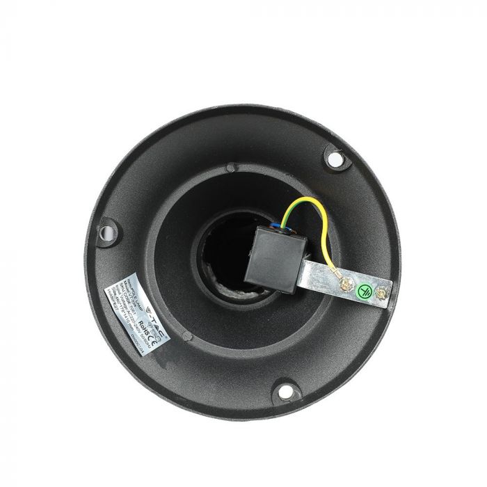 V-TAC Dārza laternas/lampas karkass ar 2xE27 LED spuldzēm (spuldzes nav iekļautas), melns, vertikāls, IP65/IP67