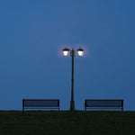 V-TAC Garden lantern/lamp frame with 2xE27 LED bulbs (bulbs not included), black, vertical, IP65/IP67