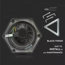 V-TAC Садовый фонарь/рамка для светильника со светодиодными лампами 3xE27 (лампы в комплект не входят), черный, вертикальный, IP65/IP67