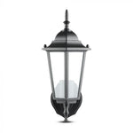 V-TAC Facade lampram med 1xE27 LED-lampa (glödlampa ingår ej), lampan vänd uppåt, svart, IP44