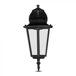 V-TAC fassaadilambi raam 1xE27 LED-pirniga (pirn ei kuulu komplekti), pirn suunaga alla, must, IP44