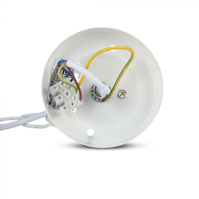 V-TAC Каркас подвесного светильника со светодиодной лампой 1xE27 (лампа в комплект не входит), белый, IP44