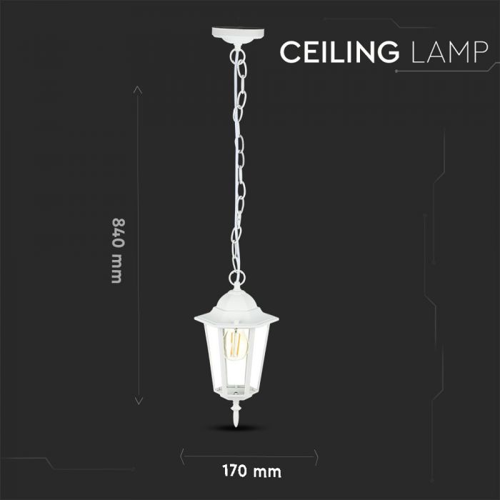 V-TAC Hanging lamp frame for 1xE27 bulb, IP44