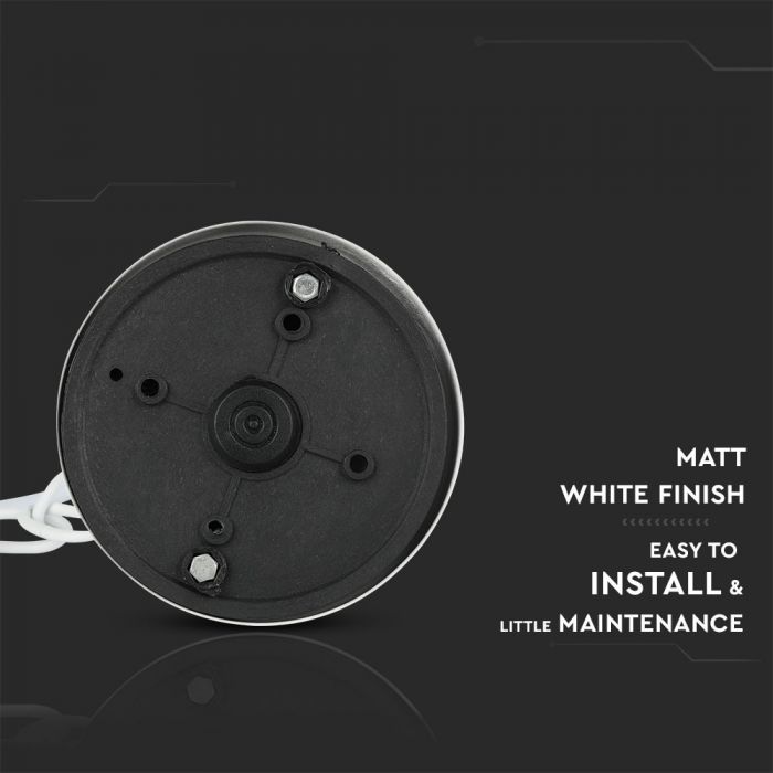 POODIDE NÄIDIS!!! V-TAC Rippvalgusti raam 1xE27 LED-pirniga (pirn ei kuulu komplekti), valge, IP44