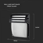 V-TAC Facade lamp frame with 1xE27 LED bulb (bulb not included), black, IP44