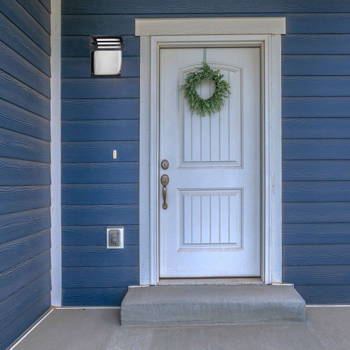 V-TAC Facade lamp frame with 1xE27 LED bulb (bulb not included), black, IP44