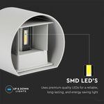 6W(660Lm) LED Facade luminaire with adjustable beam angle, IP65, V-TAC, warm white light 3000K