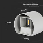 6W(660Lm) LED Facade luminaire with adjustable beam angle, IP65, V-TAC, warm white light 3000K