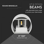 6W(660Lm) LED Facade luminaire with adjustable beam angle, IP65, V-TAC, warm white light 3000K