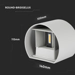 6W(660Lm) LED Fasādes gaismeklis ar regulējamu stara leņķi, V-TAC, IP65, neitrāli balta gaisma 4000K
