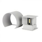 6W(660Lm) LED Fasādes gaismeklis ar regulējamu stara leņķi, V-TAC, IP65, neitrāli balta gaisma 4000K