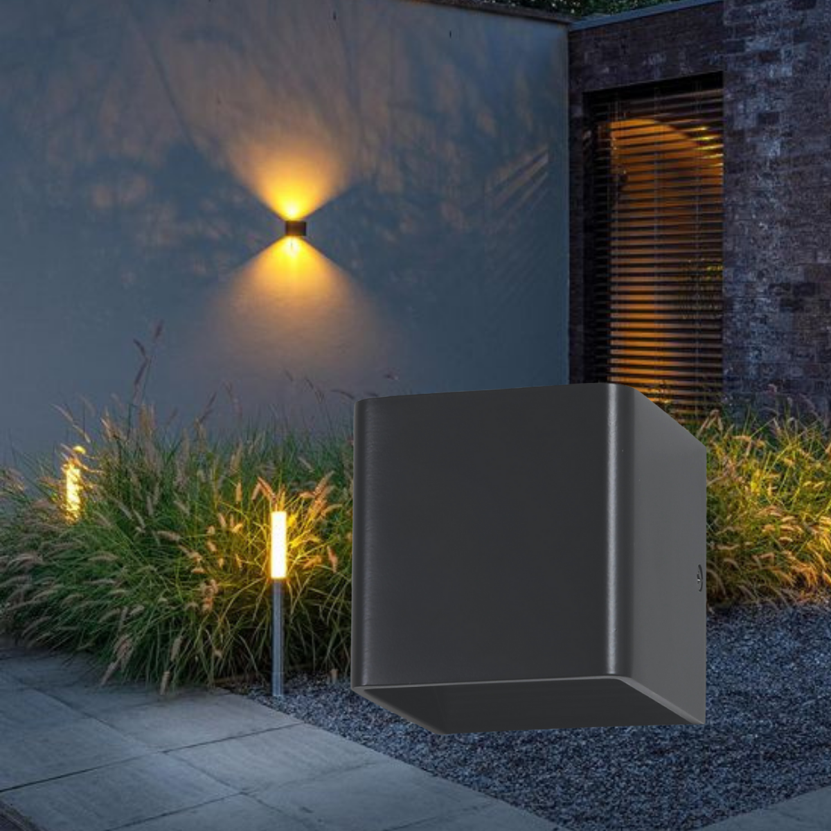 5W(560Lm) LED fasadarmatur, kvadratisk, V-TAC, IP44, neutralvit 4000K