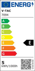 5W(560Lm) LED fasadarmatur, kvadratisk, V-TAC, IP44, neutralvit 4000K