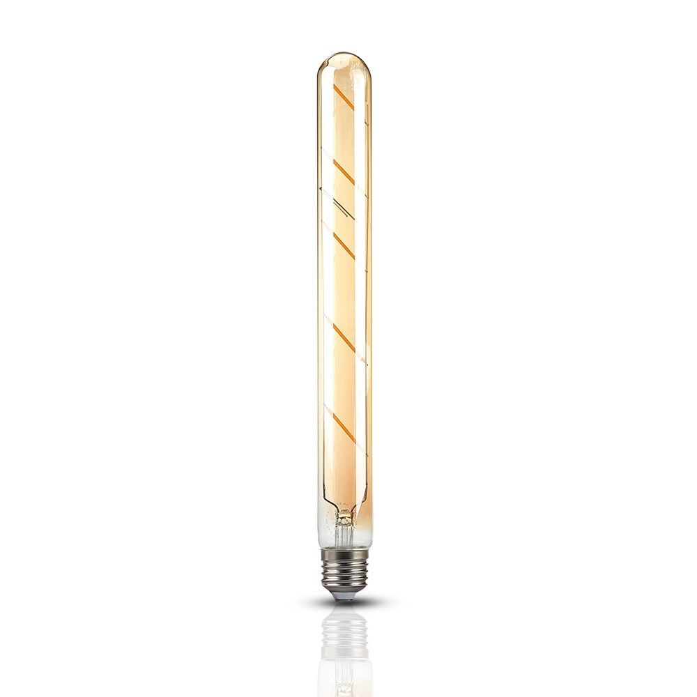 E27 5W(500Lm) LED-lambi hõõgniit AMBER, T30, V-TAC, soe valge valgus 2200K
