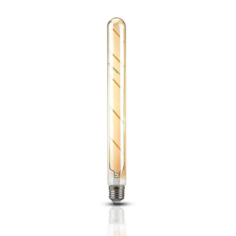 E27 5W(500Lm) LED Spuldze Filament AMBER, T30, V-TAC, silti balta gaisma 2200K