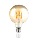 E27 8W(800Lm) LED Spuldze Filament AMBER, G95, V-TAC, silti balta gaisma 2200K