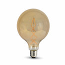 E27 8W(450Lm) LED Spuldze Filament AMBER, G125, V-TAC, silti balta gaisma 2200K