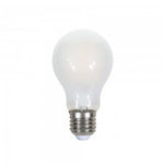 E27 7W(840Lm) LED Spuldze Filament matēta, A60, V-TAC, silti balta gaisma 2700K
