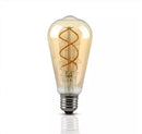 E27 4.8W(300Lm) LED Spuldze Filament AMBER, ST64, V-TAC, silti balta gaisma 1800K