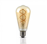 E27 4.8W(300Lm) LED Spuldze Filament AMBER, ST64, V-TAC, silti balta gaisma 1800K