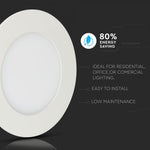 24W (2000Lm) LED paneel süvistatav ümmargune, V-TAC SAMSUNG CHIP, 5 aastat garantiid, IP20, soe valge valgus 3000K, koos toiteplokiga.