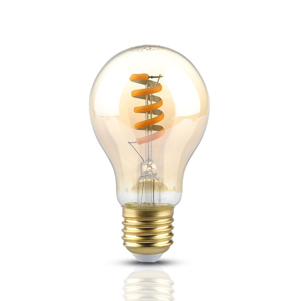 E27 4W(360Lm) LED Spuldze Filament, A60, V-TAC, silti balta gaisma 2200K