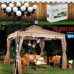 5 m LED virtene ar 10 iebūvētām matētām spuldzēm 0.5W ik pēc 0.5 m, V-TAC, IP44, auksti balta gaisma 6000K