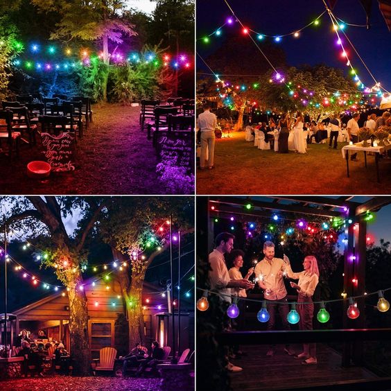 10m LED RGBY virtene ar 20x 0.5W krāsainām iebūvētām spuldzēm,ūdensdroša IP44, attālums starp gaismekļiem 0.5m x20, virtene sākas ar 100-240V kontaktdakšu un beidzas ar rozeti, 1.11kg, 600Lm gaismas atdeve