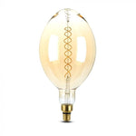 E27 8W(500Lm) LED Spuldze Filament, dimmējama, BF180, V-TAC, silti balta gaisma 2000K