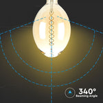 E27 8W(500Lm) LED Bulb Filament, dimmable, BF180, V-TAC, warm white light 2000K