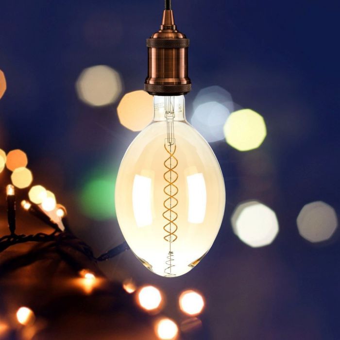 E27 8W(500Lm) LED Bulb Filament, dimmable, BF180, V-TAC, warm white light 2000K