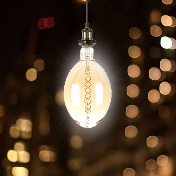 E27 8W(500Lm) LED Bulb Filament, dimmable, BF180, V-TAC, warm white light 2000K