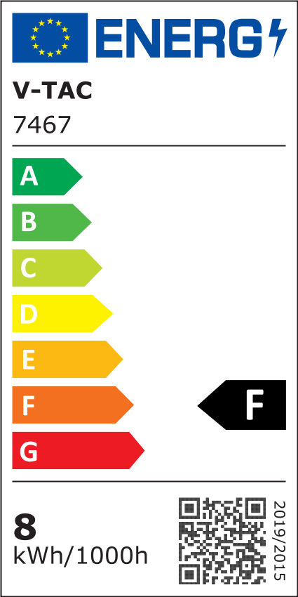 E27 8W(600Lm) LED Filament, диммируемый, R125, V-TAC, нейтральный белый 4000K