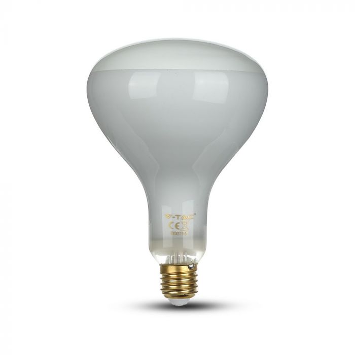 E27 8W(600Lm) LED Spuldze Filament, dimmējama, R125, V-TAC, auksti balta gaisma 6500K