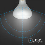 E27 8W(600Lm) LED Bulb Filament, dimmable, R125, V-TAC, cold white light 6500K