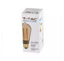 E27 4W(200Lm) LED-lampa Filament AMBER, ST64, IP20, V-TAC, varmvitt ljus 1800K