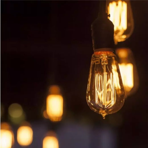 E27 4W(200Lm) LED-lampa Filament AMBER, ST64, IP20, V-TAC, varmvitt ljus 1800K